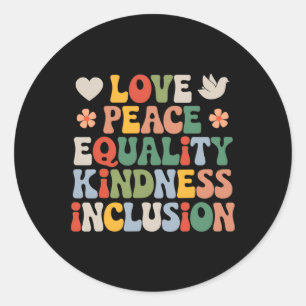 Liebe Peace Diversity Inklusion Equality Black His Runder Aufkleber