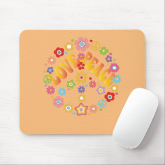 LIEBE PEACE FREEDOM 60er 70er Gefärbte Krawatte Vi Mousepad
