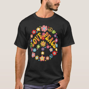 LIEBE PEACE FREEDOM 60er 70er Gefärbte Krawatte Vi T-Shirt