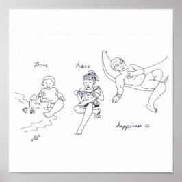 LIEBE PEACE HAPPINING POSTER