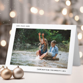 Liebe Peace Hope | Minimalistisches Foto zum neuen Feiertagskarte