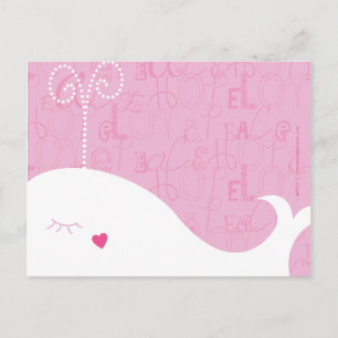 Liebe Peace Hope Whale Postcard Postkarte
