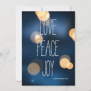 Liebe Peace Joliday Card Feiertagskarte