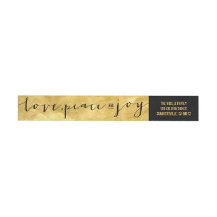 Liebe Peace Joy Gold Foil Holiday - Label