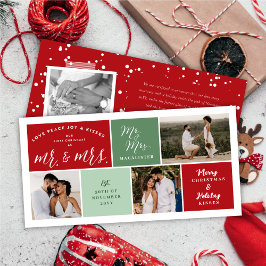 Liebe Peace Joy Kisses Color Blocks 3 FotoCollage Feiertagskarte