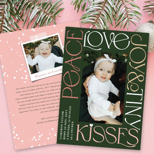 Liebe Peace Joy Tiny Kisses Baby's 1. Weihnachten (Von Creator hochgeladen)