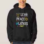 Liebe Peace Latkes Hanukkah Chanukah Juwish Funny  Hoodie<br><div class="desc">Liebe Peace Latkes Hanukkah Chanukah Jüdisches Funny Geschenk</div>