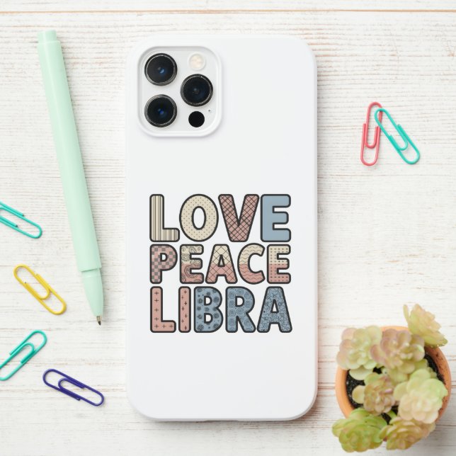 Liebe Peace Libra iPhone Case iPhone Hülle (Auf dem Schreibtisch)