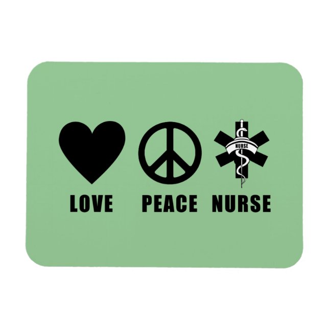 Liebe Peace Nurse Magnet (Horizontal)