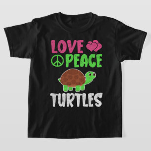 Liebe Peace Schildkröten Niedlich Zootiere Schildk T-Shirt