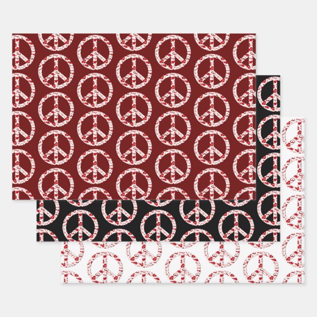 Liebe Peace Sign Collection Geschenkpapier Set (Set)