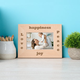 Liebe Peace Simple Moderne Rustikale Typografie Geätzte Rahmen