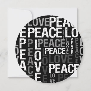 Liebe Peace Typografy 16 . Geburtstag Einladung