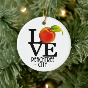 LIEBE Peachtore Keramik Ornament