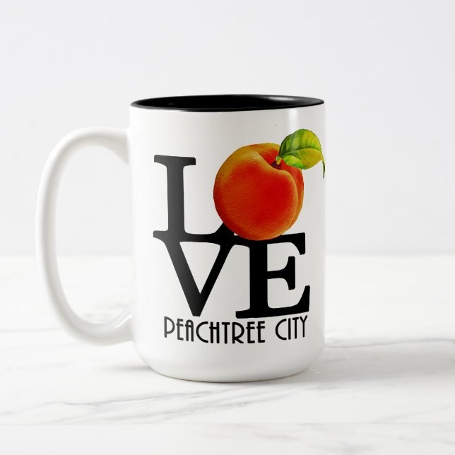 LIEBE Peachtree City Georgia 15oz Zweifarbige Tasse (Links)