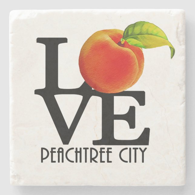 LIEBE Peachtree City Steinuntersetzer (Vorderseite)