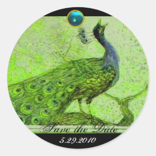Liebe PEACOCK Runder Aufkleber