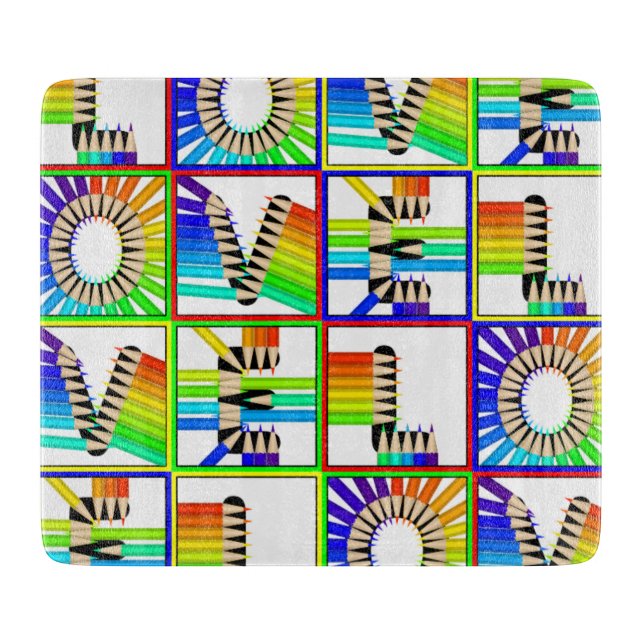 LIEBE PENCILS SCHNEIDEBRETT (Vorderseite)