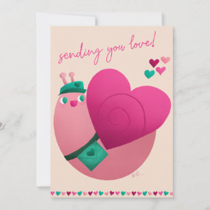 Liebe per Schneckenpost senden Feiertagskarte