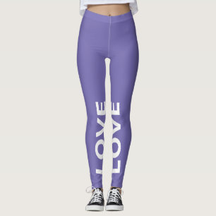 Liebe Periwinkle Monochrome Klassischer Text Leggings