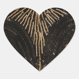 Liebe-Perlen? Vintager Glamour Herz-Aufkleber