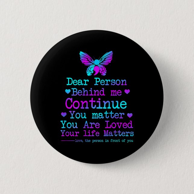 Liebe Person Hinter Mir Deine Lebensprobleme Selbs Button (Vorderseite)