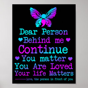 Liebe Person Hinter Mir Ihre Lebensprävention Poster