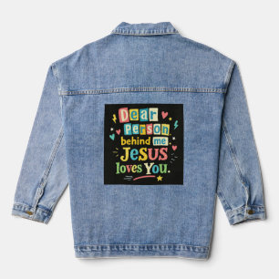 Liebe Person hinter mir, Jesus liebt dich Jeansjacke