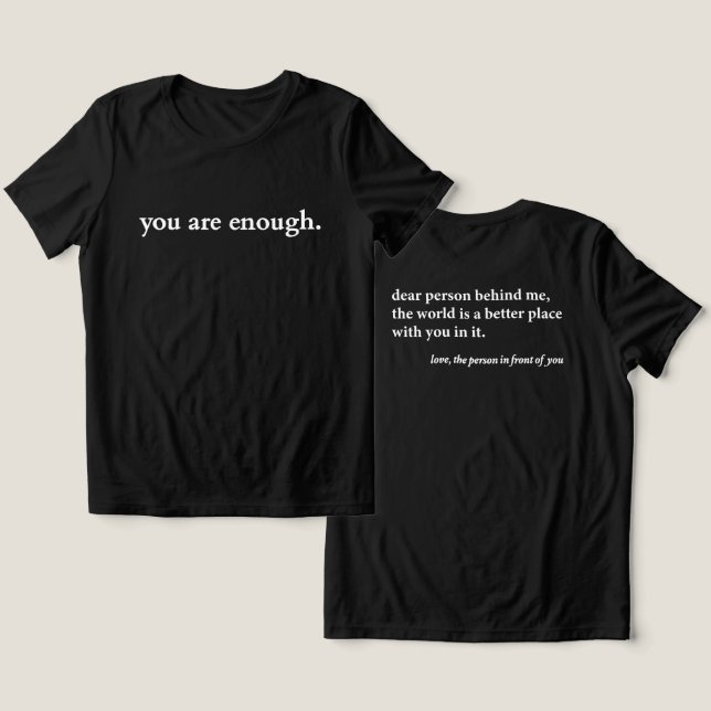 Liebe Person hinter mir Liebe Männer Frauen Tri-Blend Shirt (Design Vorderseite & Rückseite)