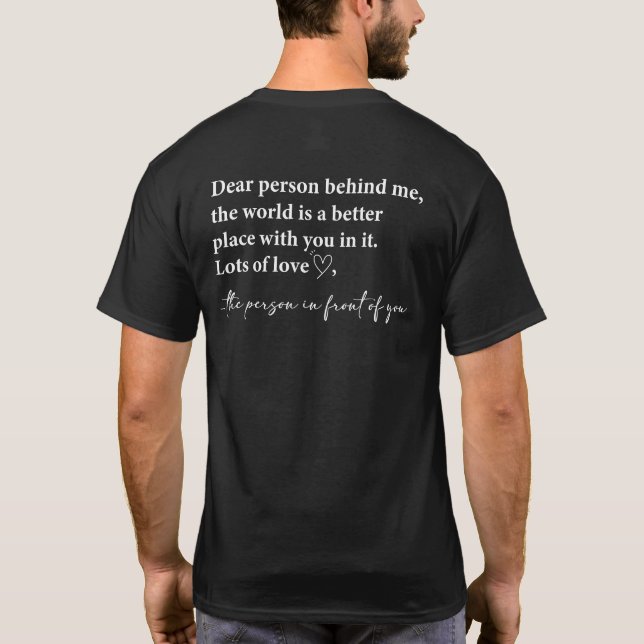 Liebe Person hinter mir, psychische Gesundheit, se T-Shirt (Rückseite)