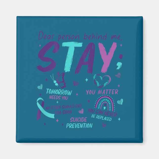 Liebe Person Hinter Mir Sie Suizidbewusstsein  Magnet (Vorne)