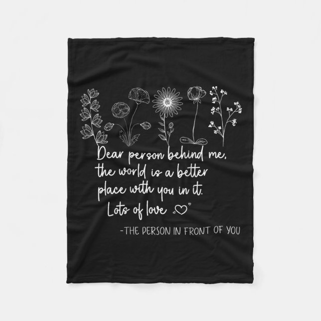Liebe Person hinter mir sind Sie Phantastisch schö Fleecedecke (Vorderseite)