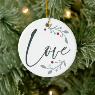 Liebe Personalisierte Weihnachten Keramik Ornament