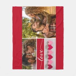 "Liebe" Personalisiertes Foto Collage Fleece Bl