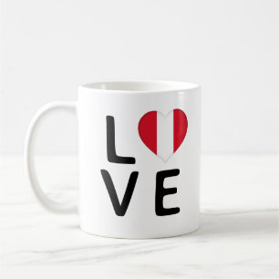Liebe - Peru-Flagge Kaffeetasse