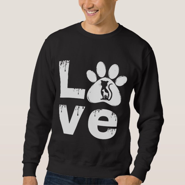 LIEBE PET PAW ANIMAL GIFT SWEATSHIRT (Vorderseite)