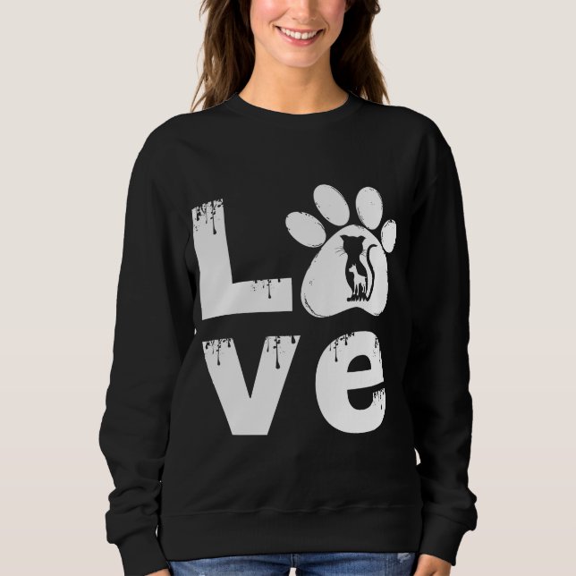 LIEBE PET PAW ANIMAL GIFT SWEATSHIRT (Vorderseite)