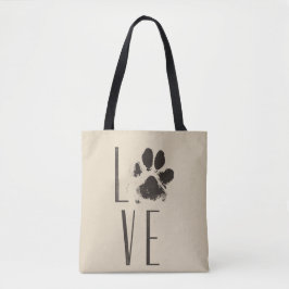 Liebe Pet Pet Print Brown Grunge Typografie