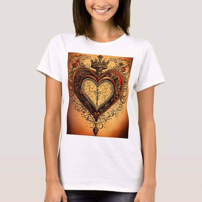 Liebe Pfeil: Traditioneller Tattoo-Inspiriert T -  T-Shirt (Vorderseite)