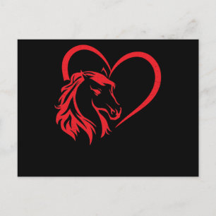 Liebe Pferd Herzstück Reiten Valentinstag Postkarte