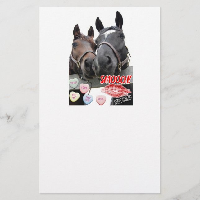 Liebe Pferde Briefpapier (Vorderseite)