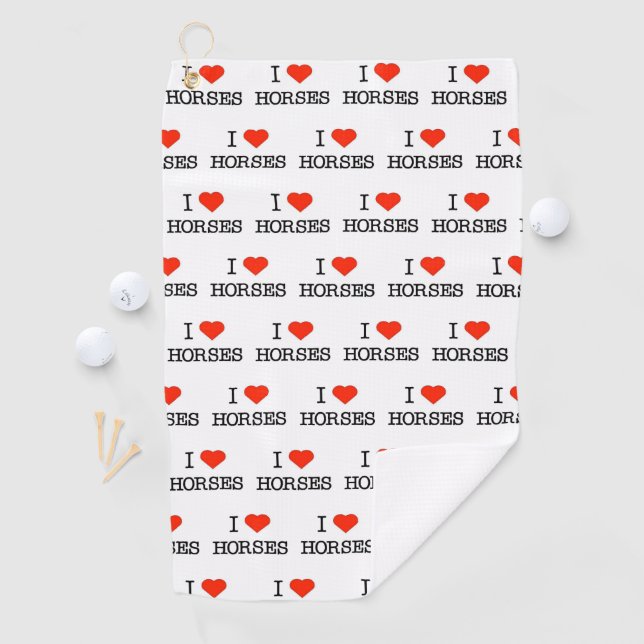 Liebe Pferde Golfhandtuch (Insitu)