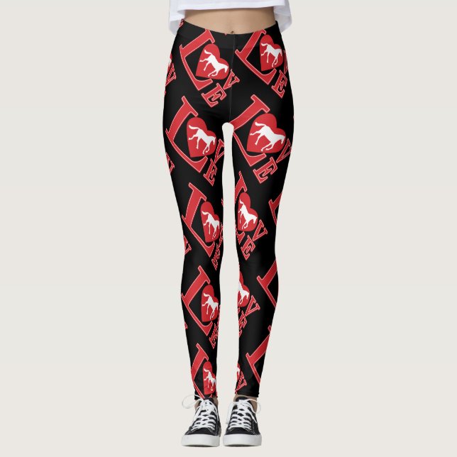 Liebe Pferde, ich liebe Pferde Leggings (Vorderseite)