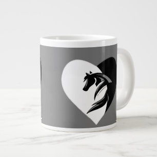 Liebe Pferde Logo mit Herz-Tasse Jumbo-Tasse