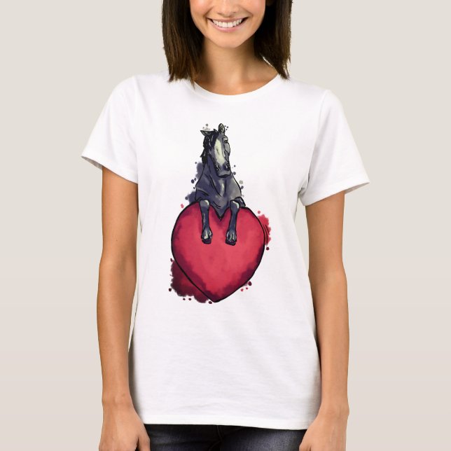 Liebe Pferde T-Shirt (Vorderseite)