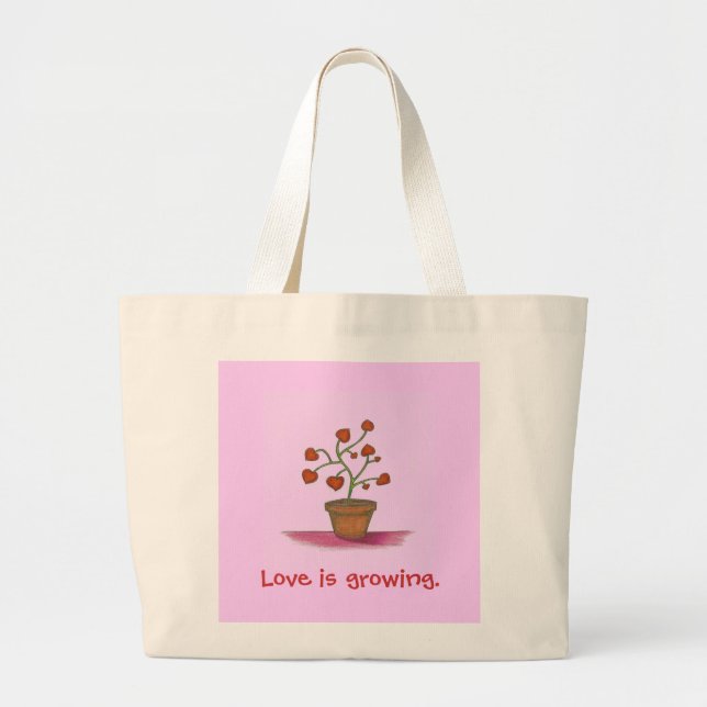 Liebe-Pflanze, Liebe ist wachsende Tasche (Vorne)