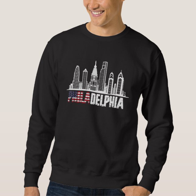 Liebe Philadelphia Skyline Downtown Phillip Sweatshirt (Vorderseite)