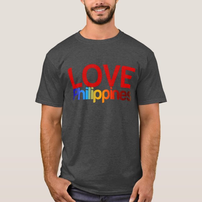 Liebe Philippinen Retro T-Shirt (Vorderseite)