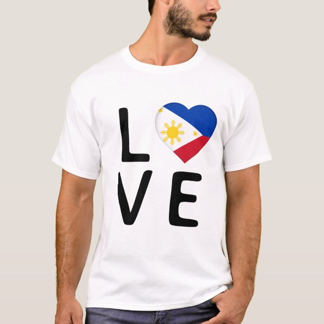Liebe - philippinische Flagge T-Shirt (Vorderseite)