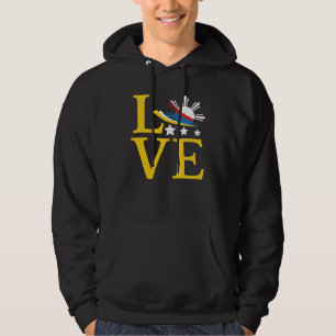 Liebe - Philippinische Flagge Typografie Kunst Hoodie